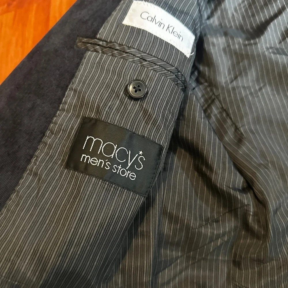 Calvin Klein Charcoal Corduroy Men's Blazer